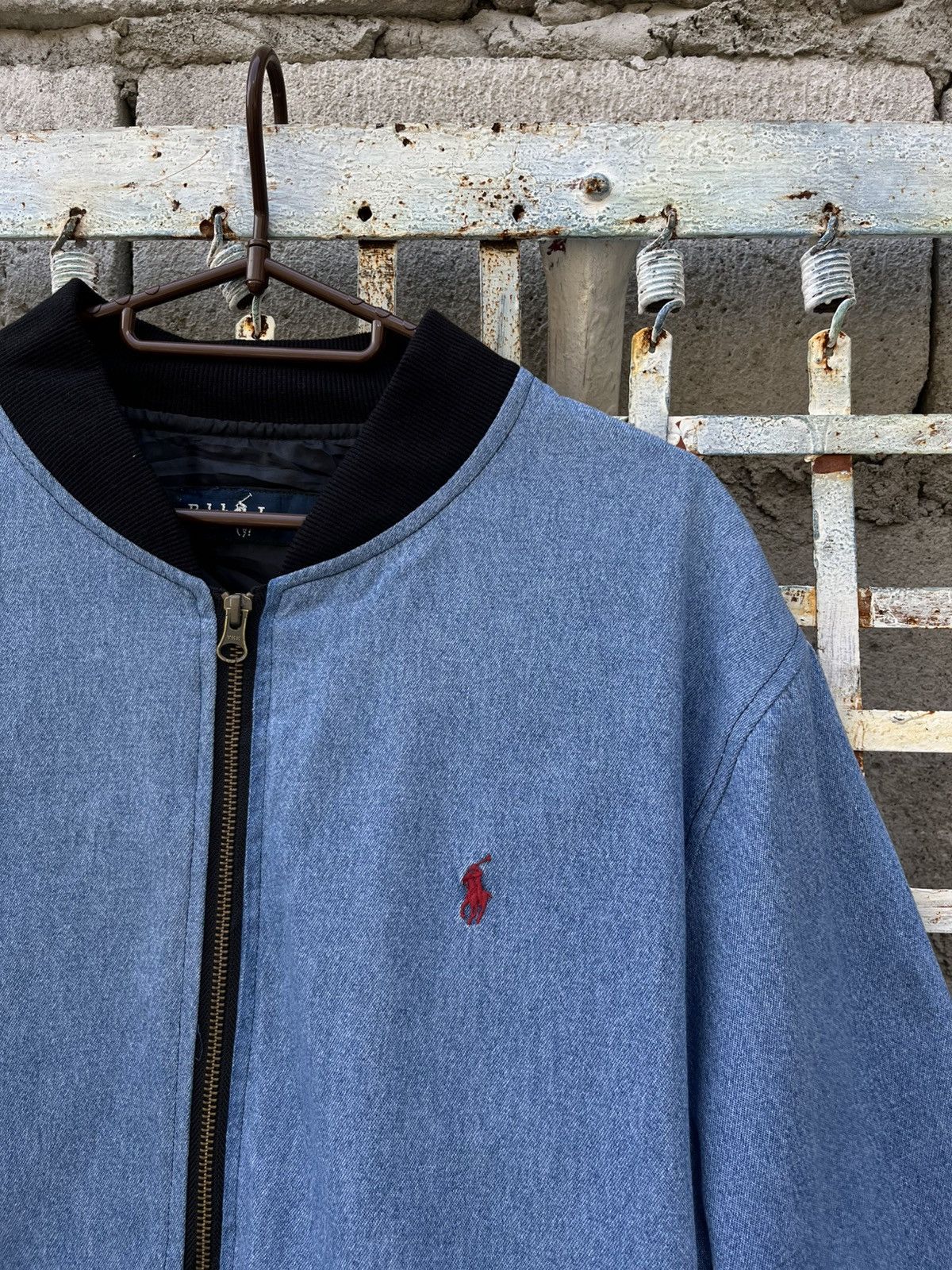 Ralph Lauren Vintage Polo Ralph Lauren Bomber Denim Jacket Size US L / EU 52-54 / 3 - 4 Thumbnail