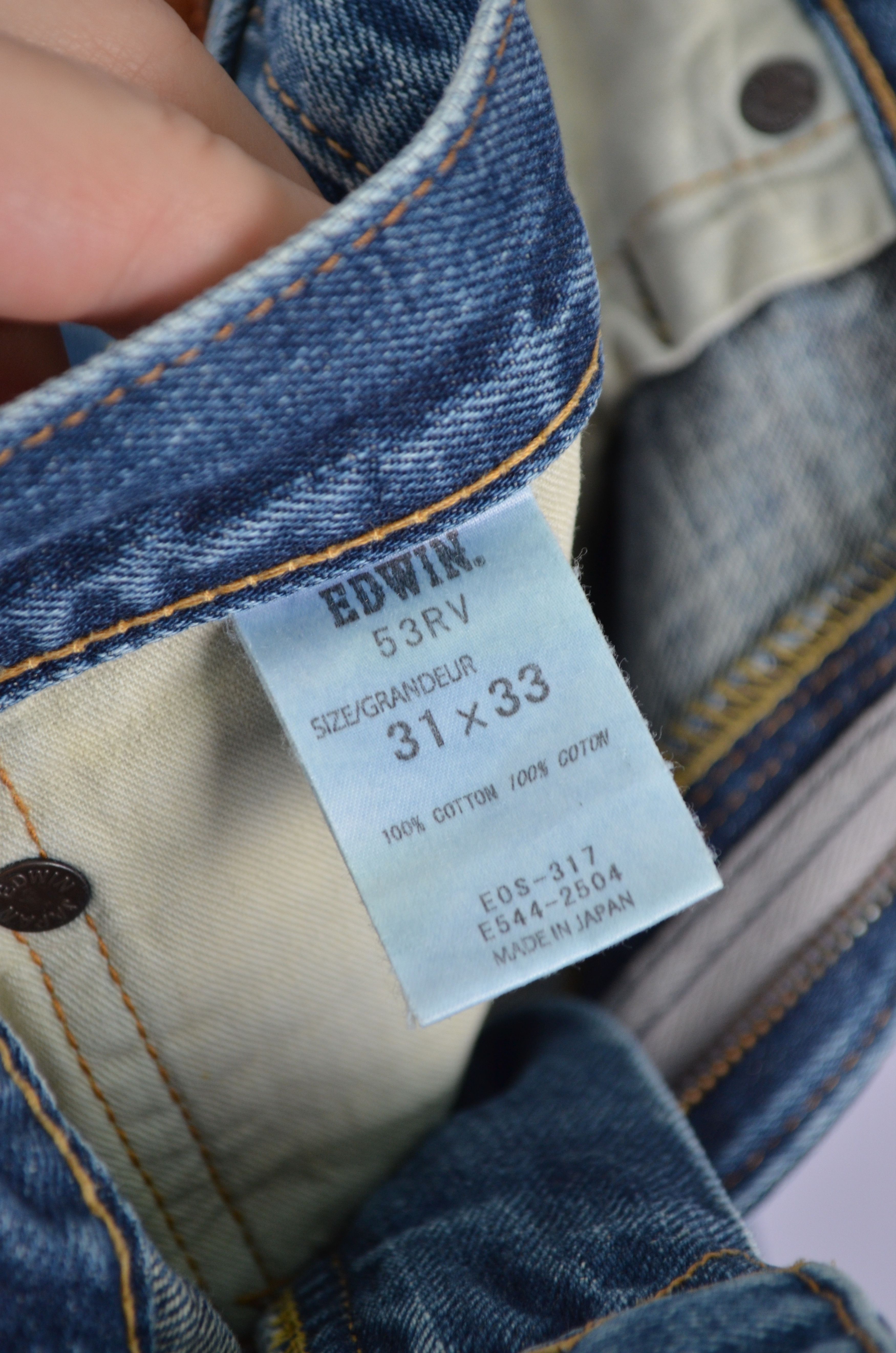 Designer × Edwin Edwin 53RV Rainbow Selvedge Denim Blue Jeans Size W31 L33 Size US 31 - 12 Thumbnail