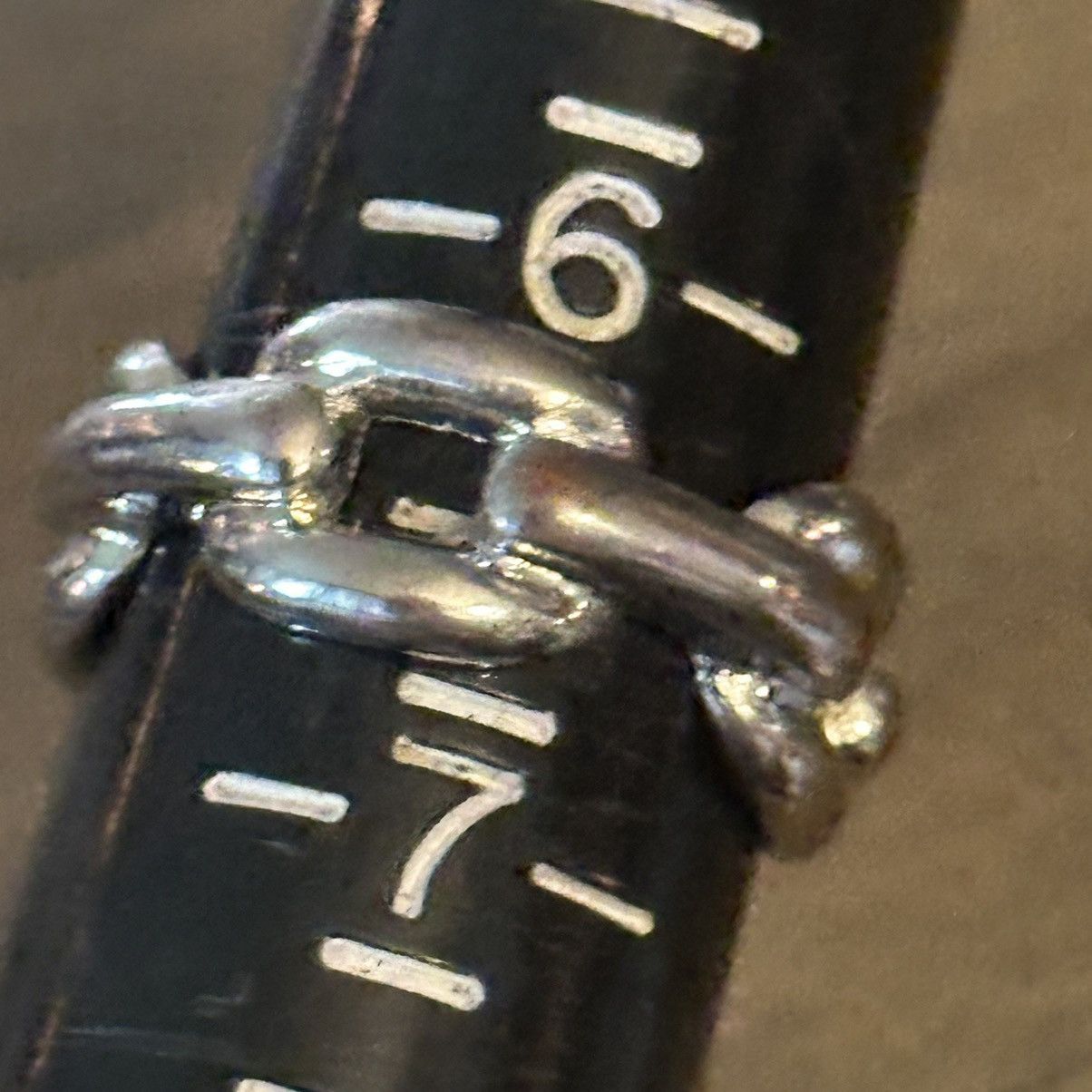 Other Silver tone chunky link ring Size ONE SIZE - 4 Thumbnail