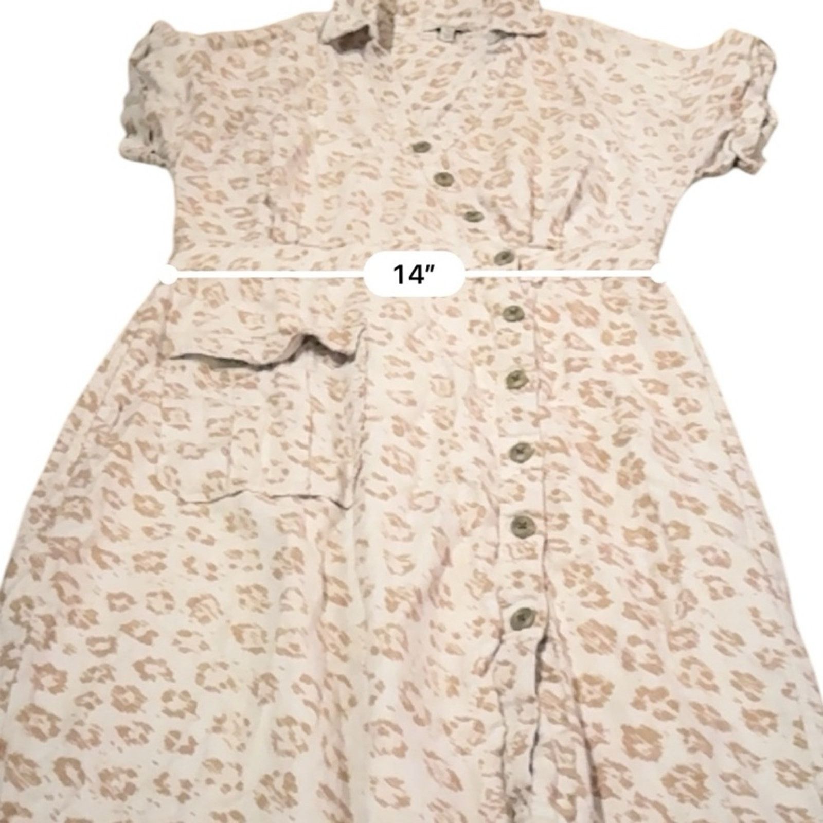 Joie Joie Coady 100% Linen Leopard Animal Print Midi Dress Sz XS Size XS / US 0-2 / IT 36-38 - 9 Thumbnail