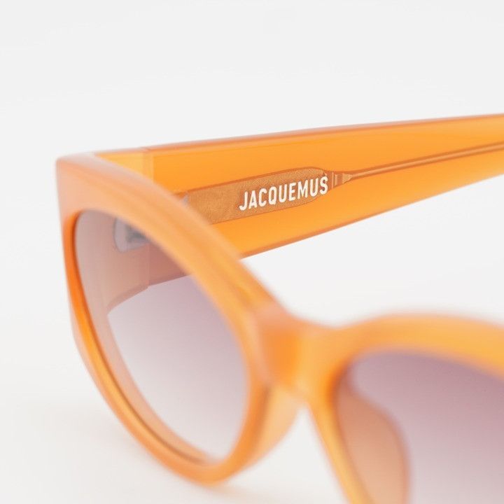 Jacquemus Jacquemus OVALO JAC/4 C10 Sunglasses Amber Cat Eye Frame Size ONE SIZE - 4 Thumbnail