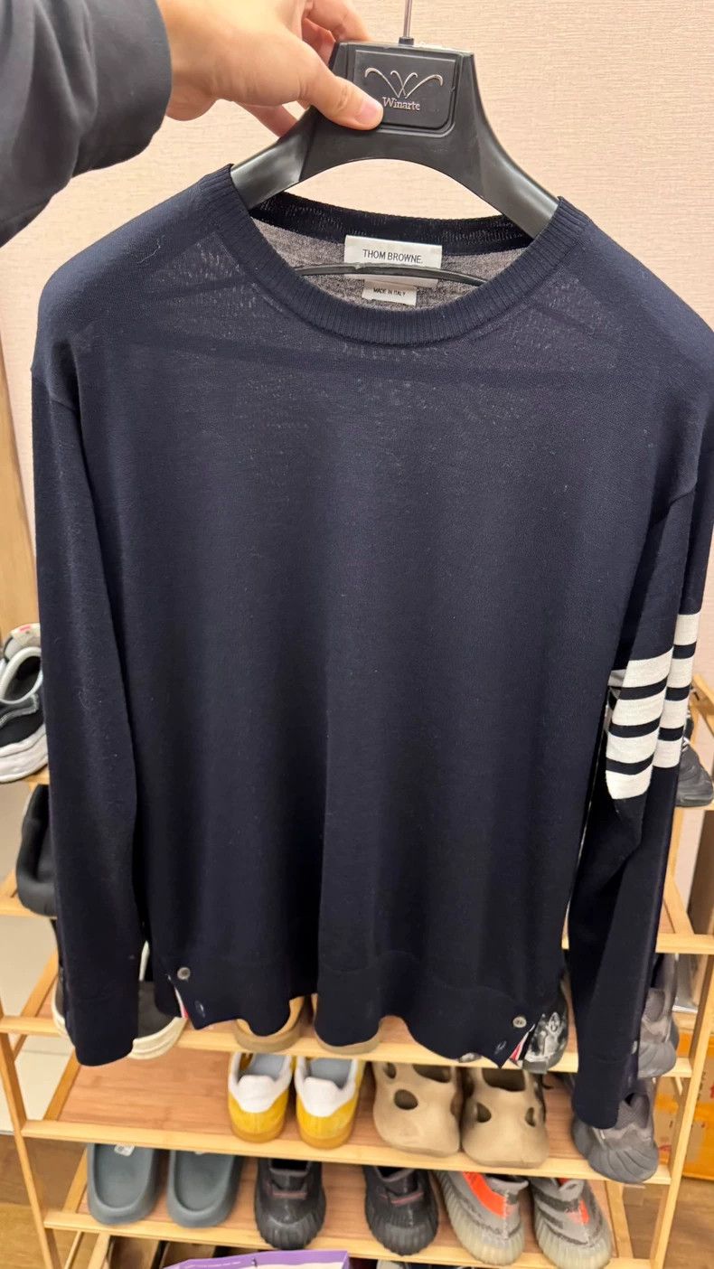 Thom Browne Wool sweater dark blue