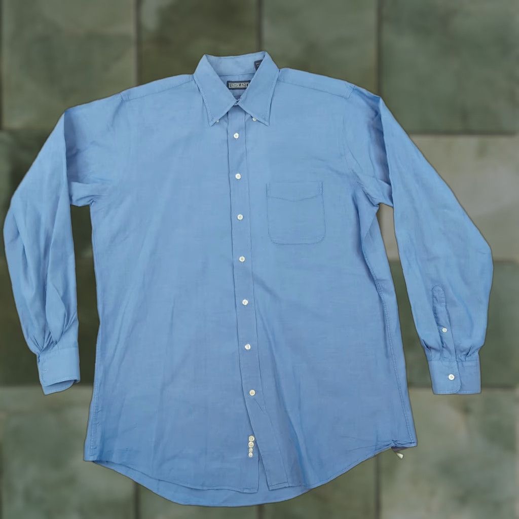 Lands' End Lands' End Shirt Mens 16.5-37 Tall Blue Long Sleeve Button-Up Casual Pocket Size US XL / EU 56 / 4 - 1 Thumbnail