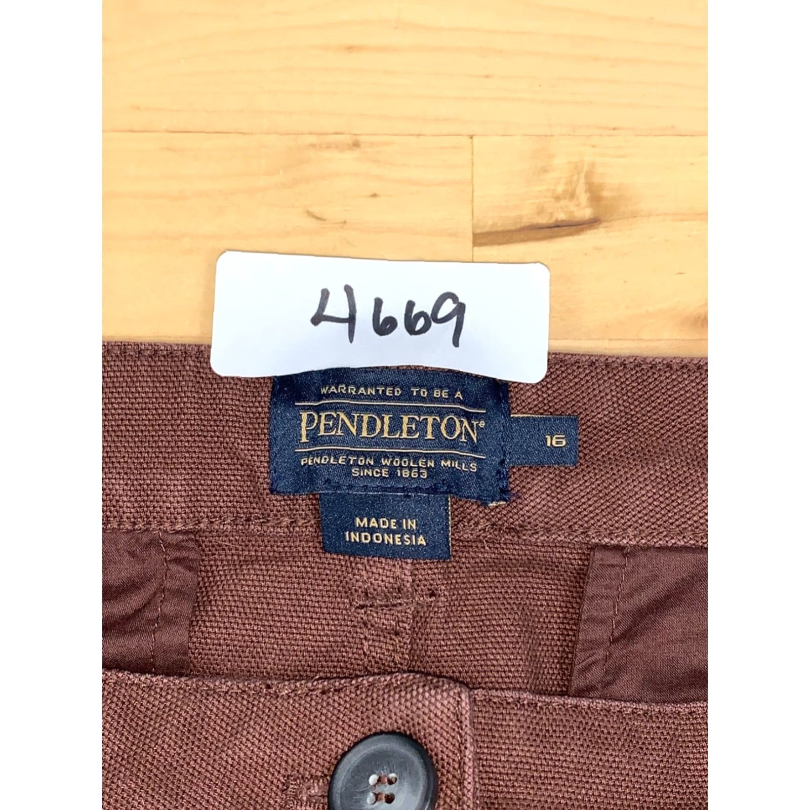 Pendleton Pendleton Pencil Skirt Brown Size 16 Casual Women Midi Solid Canvas Button Size 38" / US 16 / IT 52 - 3 Thumbnail