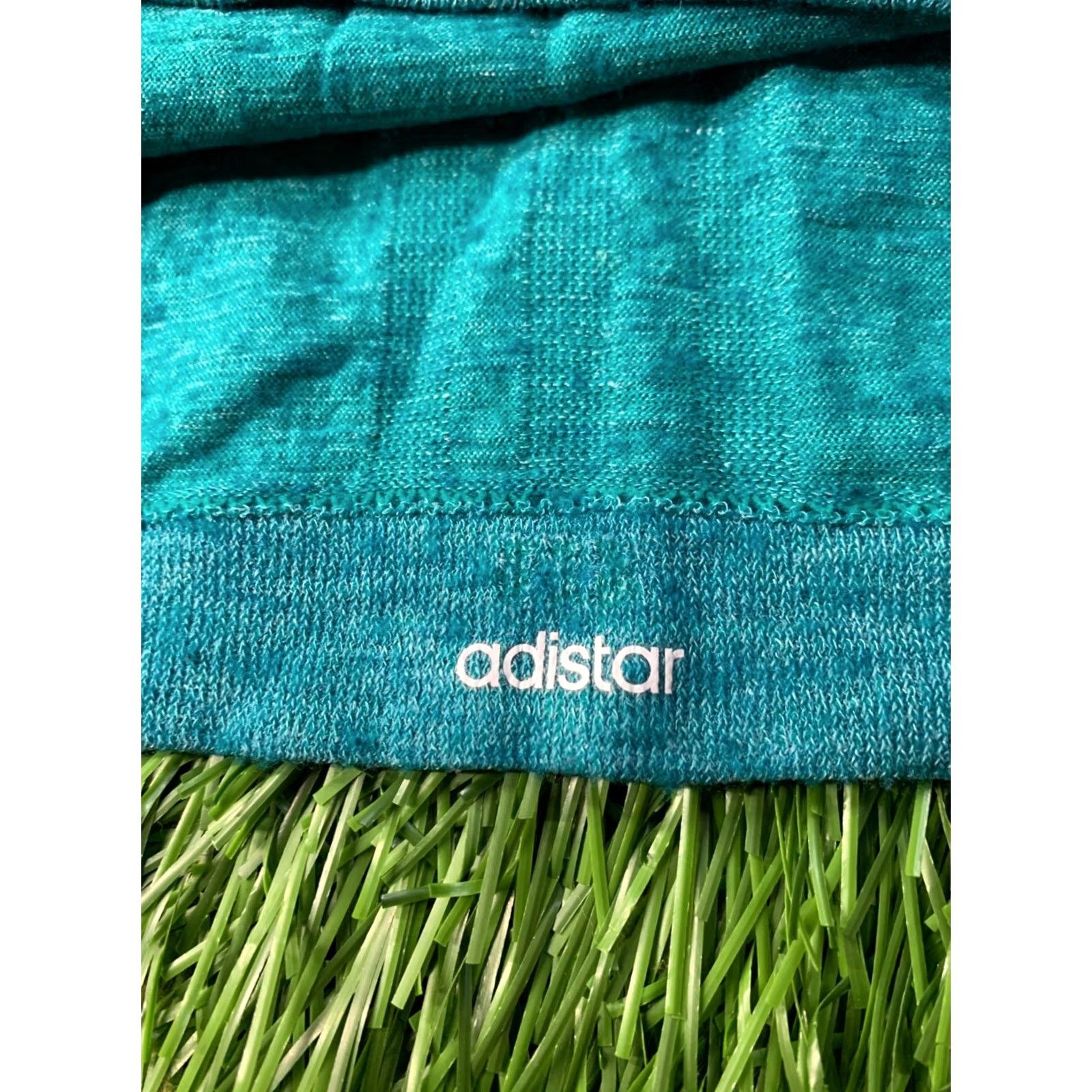 Adidas ADIDAS Adistar Running T-Shirt Men M Green and Black Short Sleeve Crew Neck 2015 Training Jersey Size US M / EU 48-50 / 2 - 4 Thumbnail