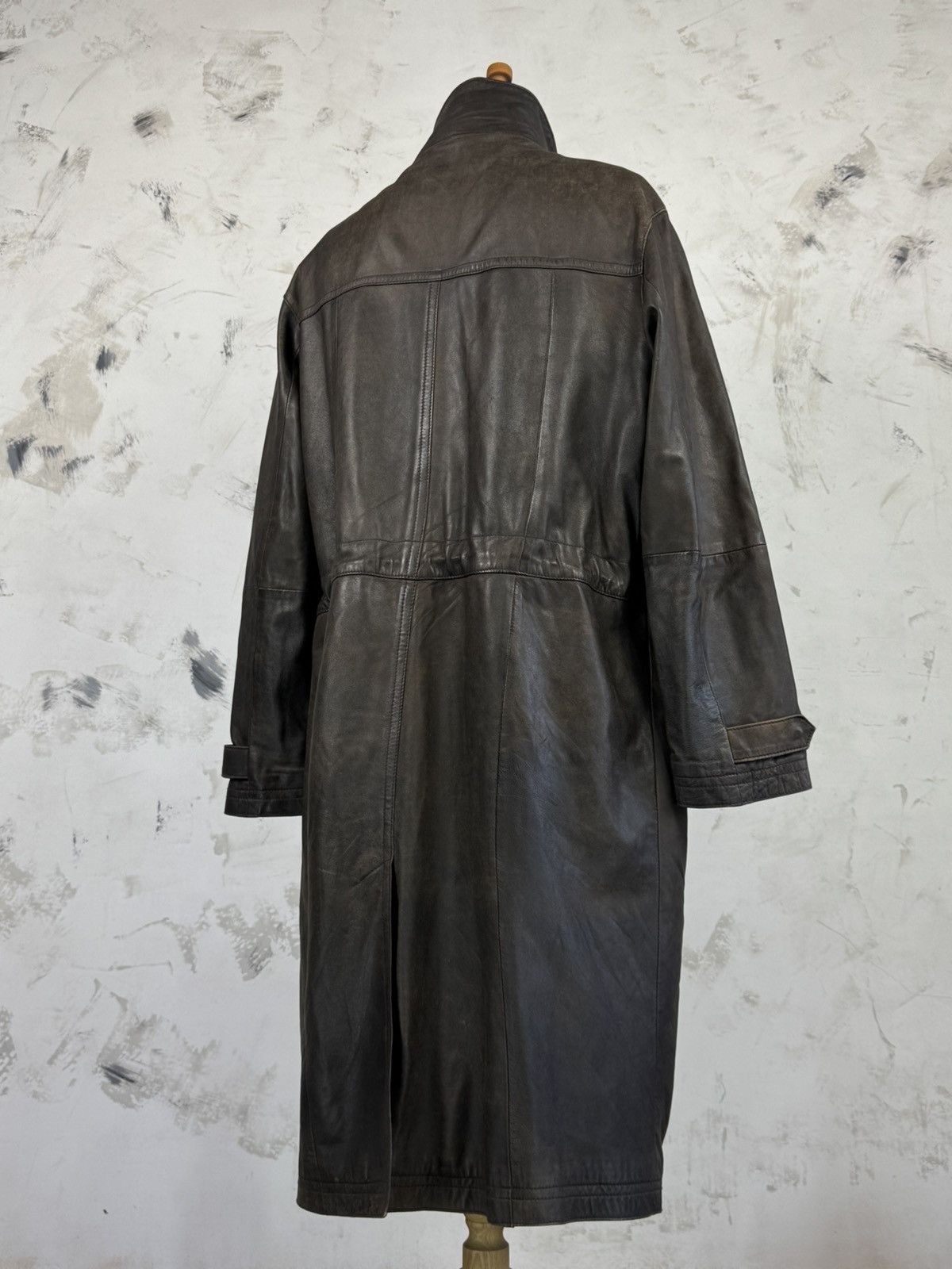 Vintage Vintage Leather Trench Coat Long Jacket Size M - L 44 Size US L / EU 52-54 / 3 - 3 Thumbnail