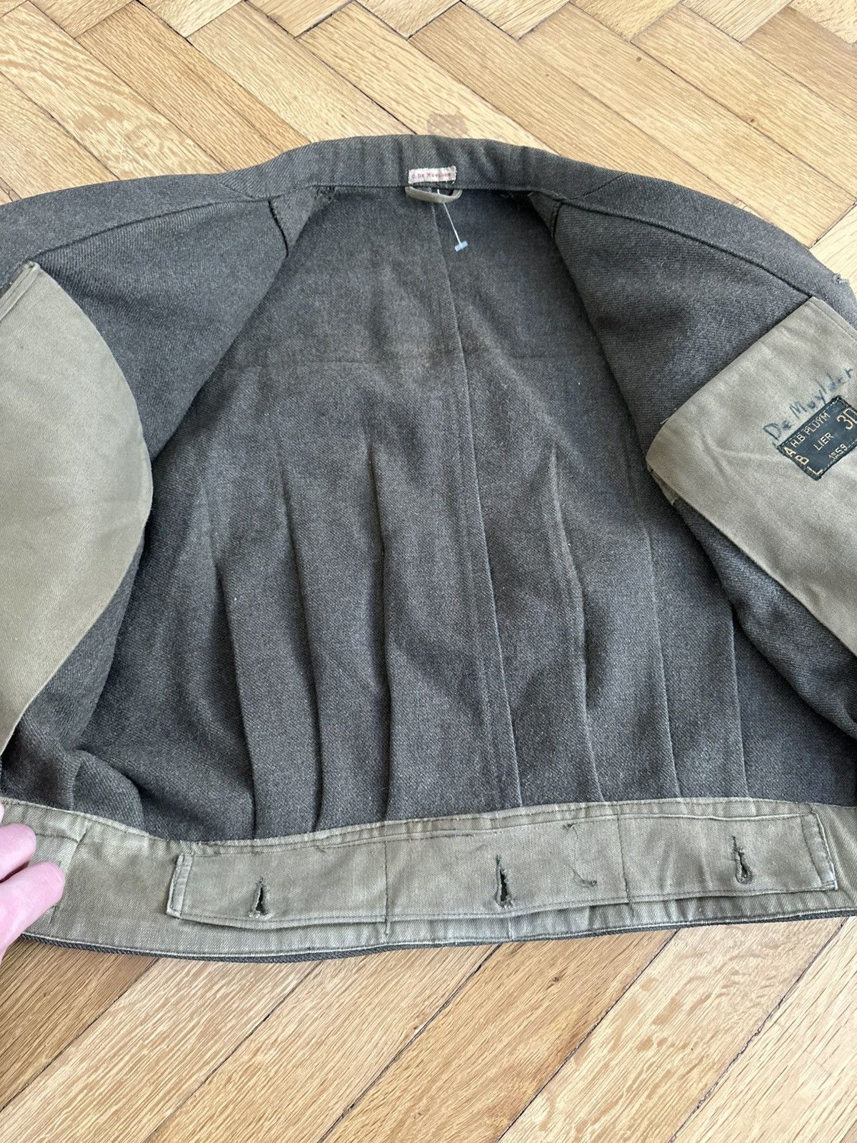 Vintage Vintage Army Belgium 1959 Military Rare Cropped Wool Jacket Size US S / EU 44-46 / 1 - 4 Thumbnail