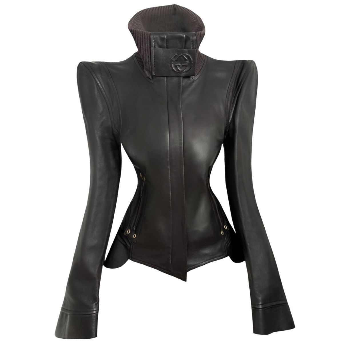 Runway Tom Ford for Gucci Asymmetrical Leather Jacket