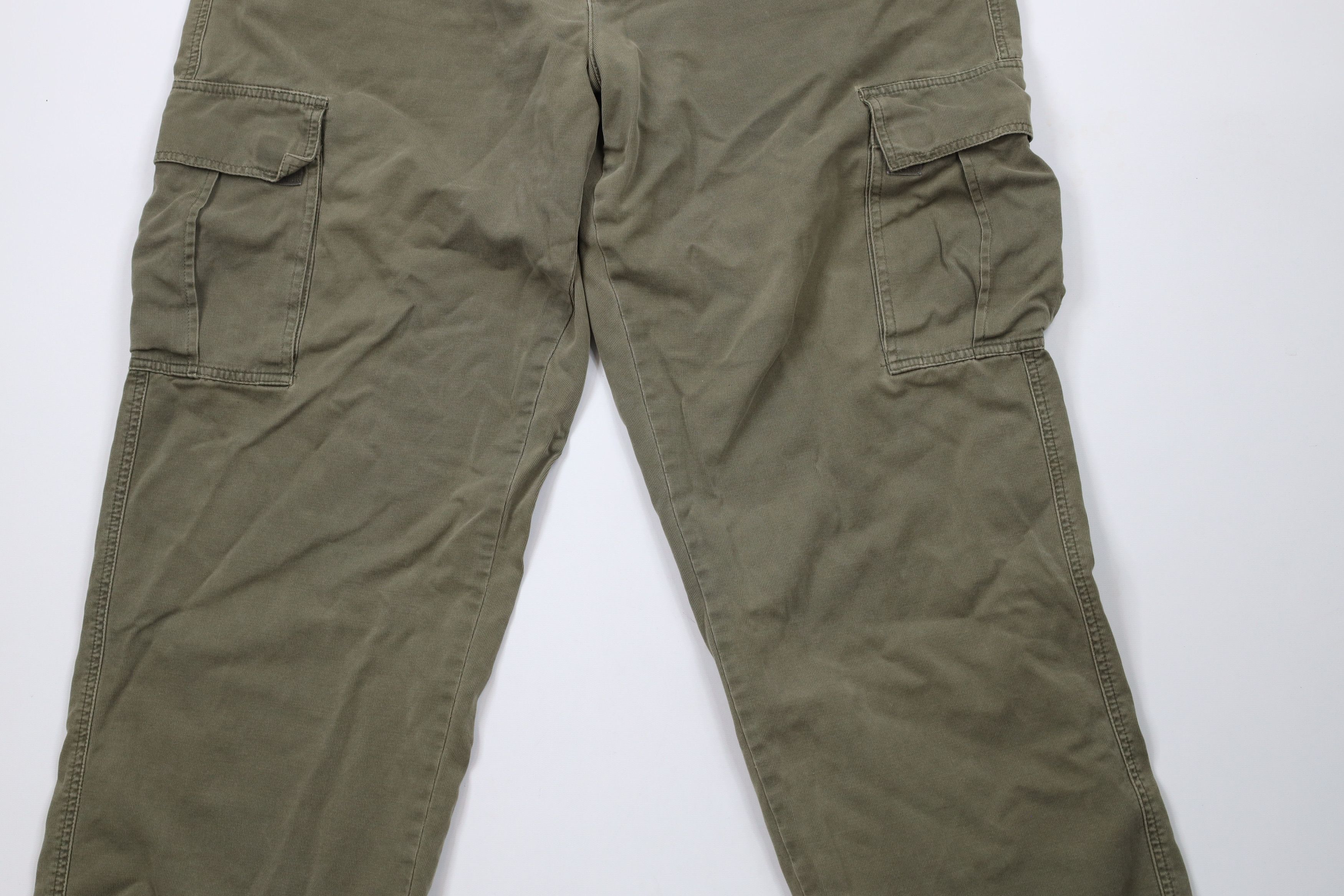 Vintage Vintage 90s Y2K Streetwear Baggy Wide Leg Cargo Pants Green Size US 42 / EU 58 - 3 Thumbnail
