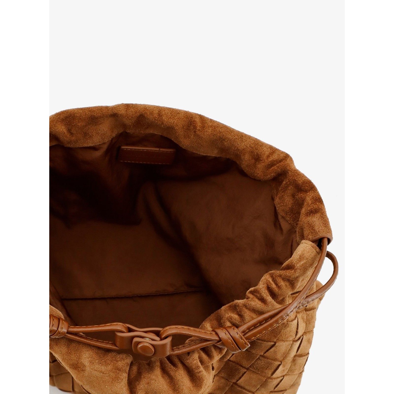 Bottega Veneta BOTTEGA VENETA Dustbag Medium $2600 Amber Suede Handbag New Size ONE SIZE - 4 Thumbnail