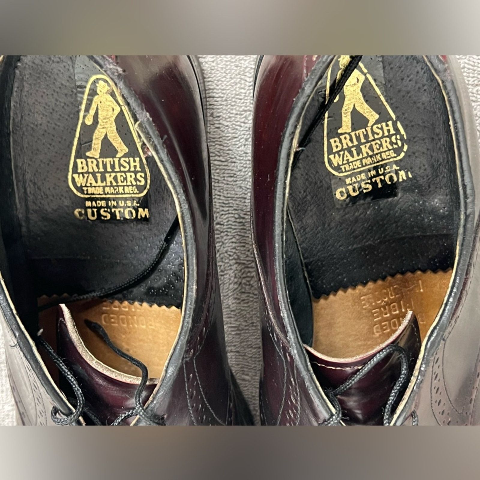 Other MEN VINTAGE BRITISH WALKERS CUSTOM BURGUNDY OXFORD SHOES Size US 9.5 / EU 42-43 - 11 Thumbnail