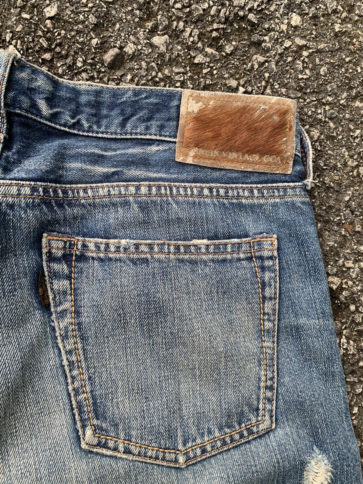 GOA GENUINE VINTAGE GOA JAPANESE SELVEDGE PUNK DISTRESSED DENIM☠️ Size US 30 / EU 46 - 8 Thumbnail