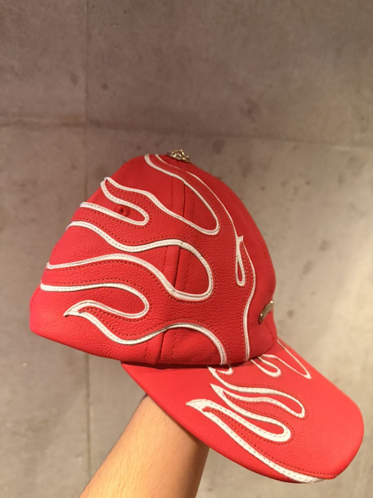 Chrome Hearts Chrome Heart Leather Flame 6 Panel Gunslinger Hat Size ONE SIZE - 2 Thumbnail