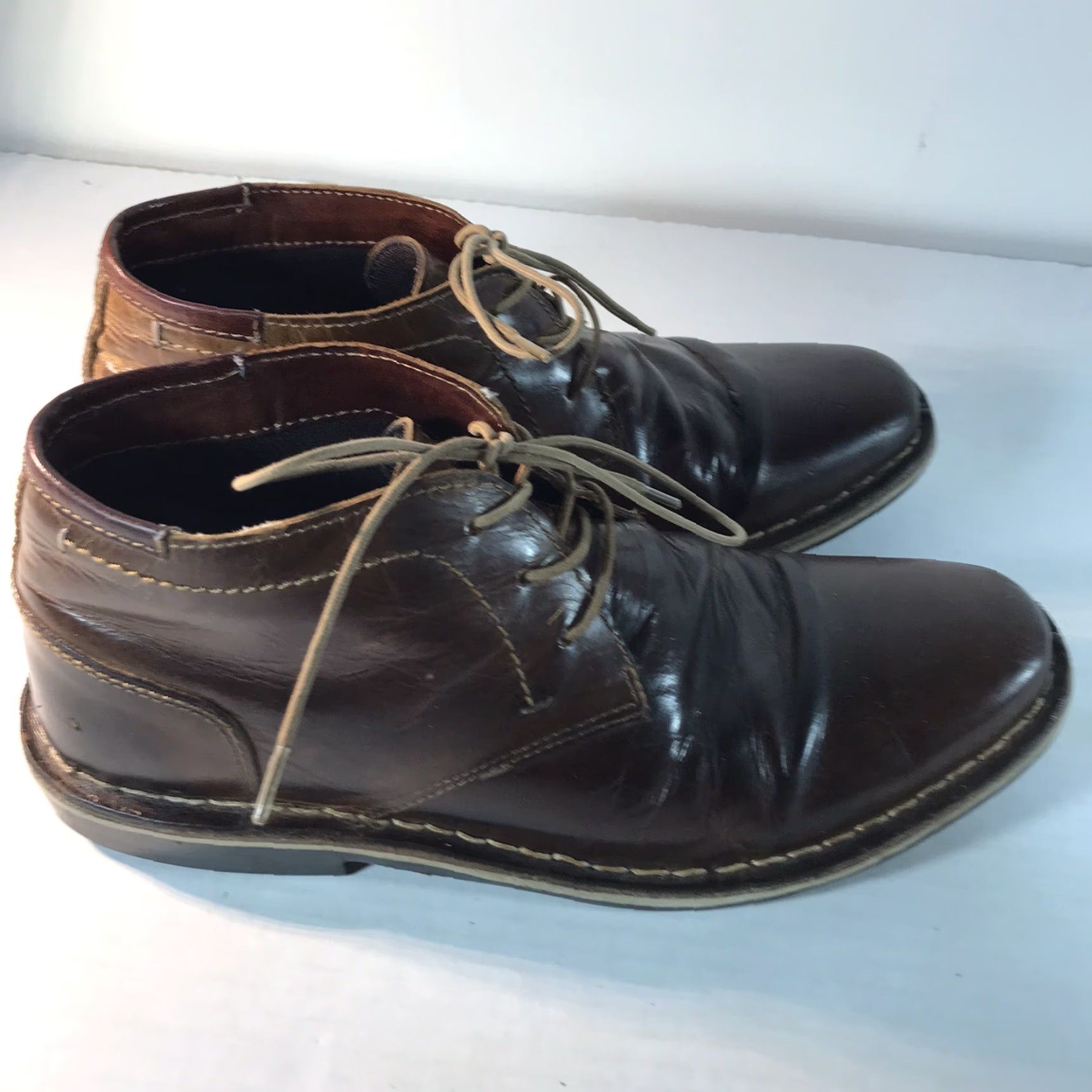 Steve Madden VINTAGE Steve Madden Men Boots Chukka Ankle Lace Up Leather Cognac Size 7 Winter Casual Size US 7 / EU 40 - 2 Thumbnail