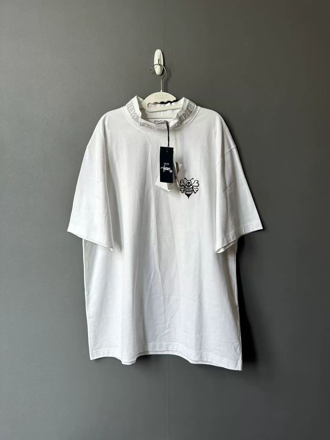 Dior dior stussy white skull embroidered short sleeve Size US L / EU 52-54 / 3 - 1 Thumbnail