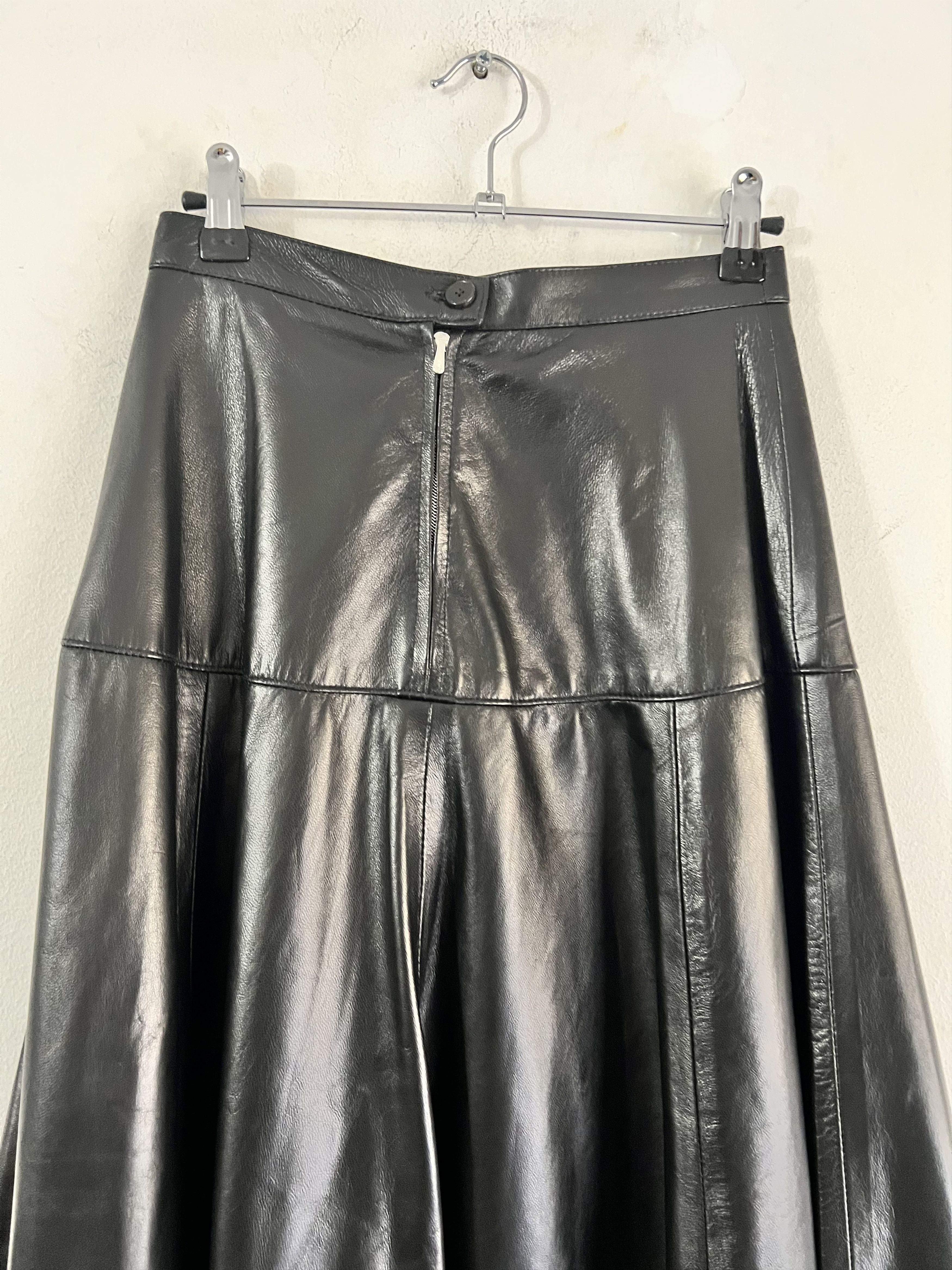 Enfants Riches Deprimes Runway SS/'22 Lamb Leather Flared Skirt Size 26" / US 2 / IT 38 - 7 Thumbnail