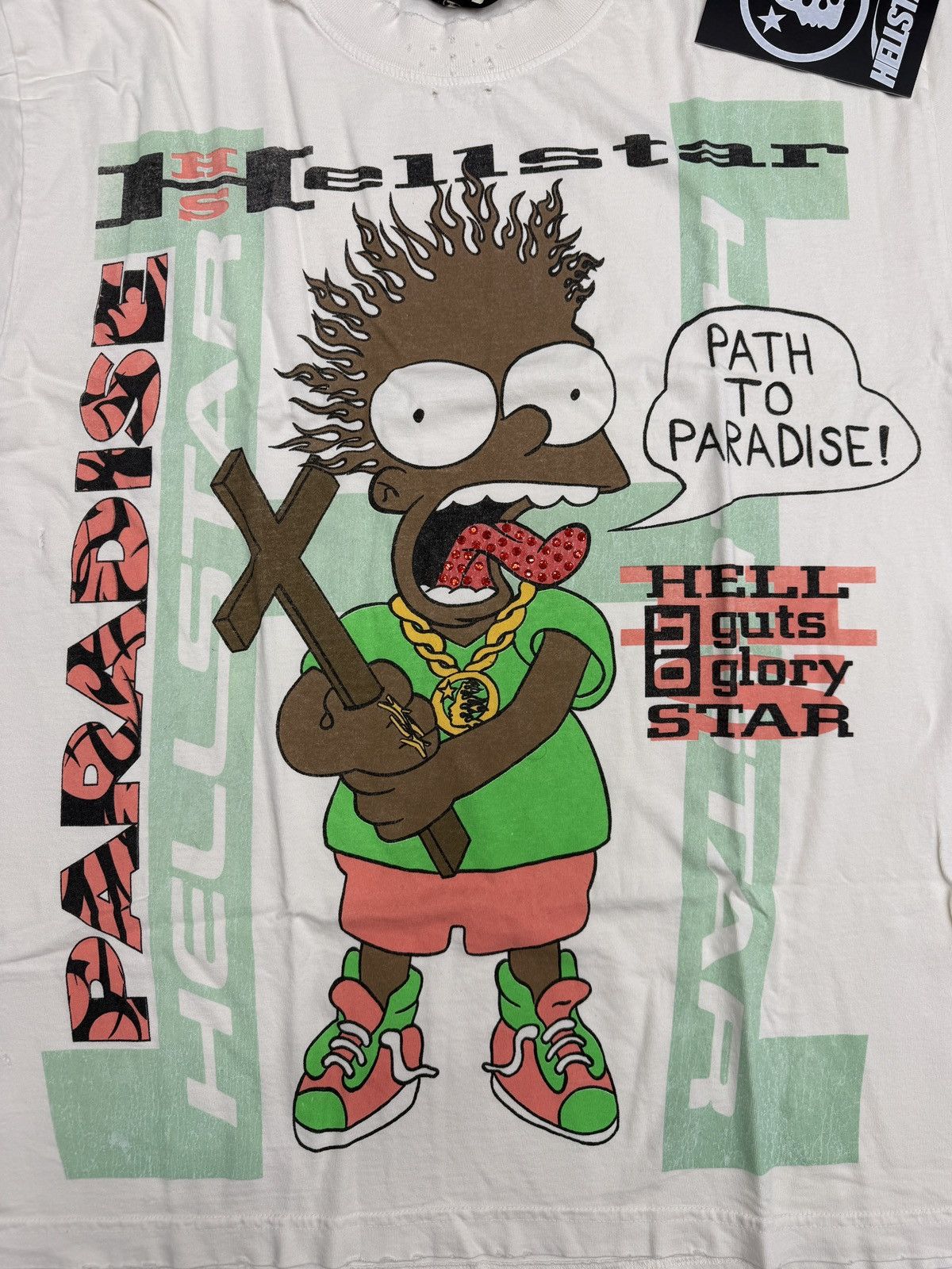 HELLSTAR Hellstar Cartoon Cross T-shirt Size US L / EU 52-54 / 3 - 2 Thumbnail