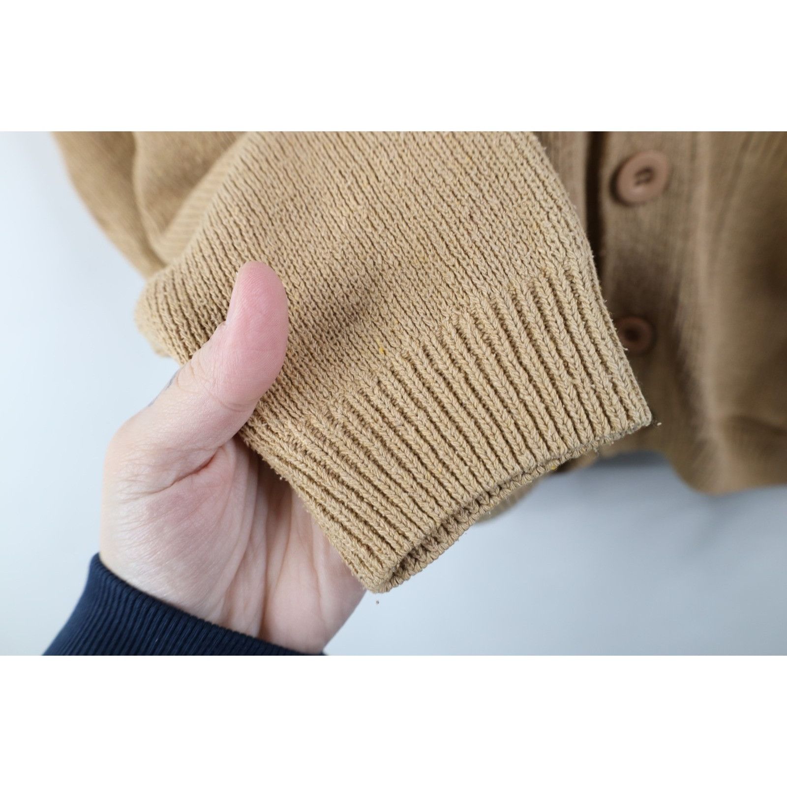 Vintage Vintage 90s Streetwear Silk Ribbed Knit Cardigan Sweater Size US M / EU 48-50 / 2 - 7 Thumbnail