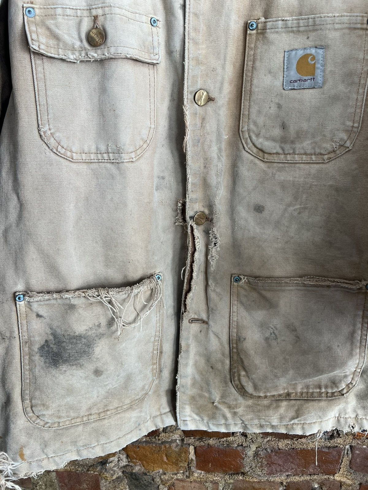 Carhartt Vintage Thrashed Carhartt distressed jacket *Quick Sell* Size US XL / EU 56 / 4 - 5 Thumbnail