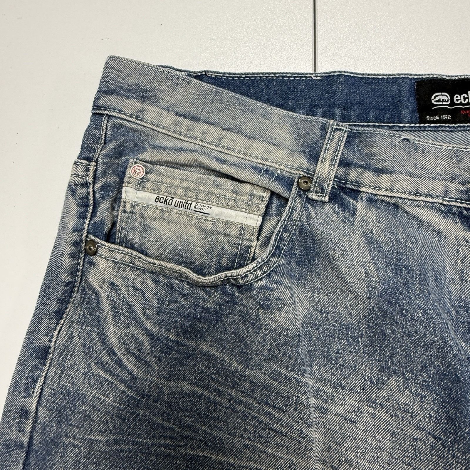 Ecko Unltd. × Vintage Ecko Unltd Baggy Y2K Jeans Mens 38x32 Blue Skate Grunge Size US 38 / EU 54 - 3 Thumbnail