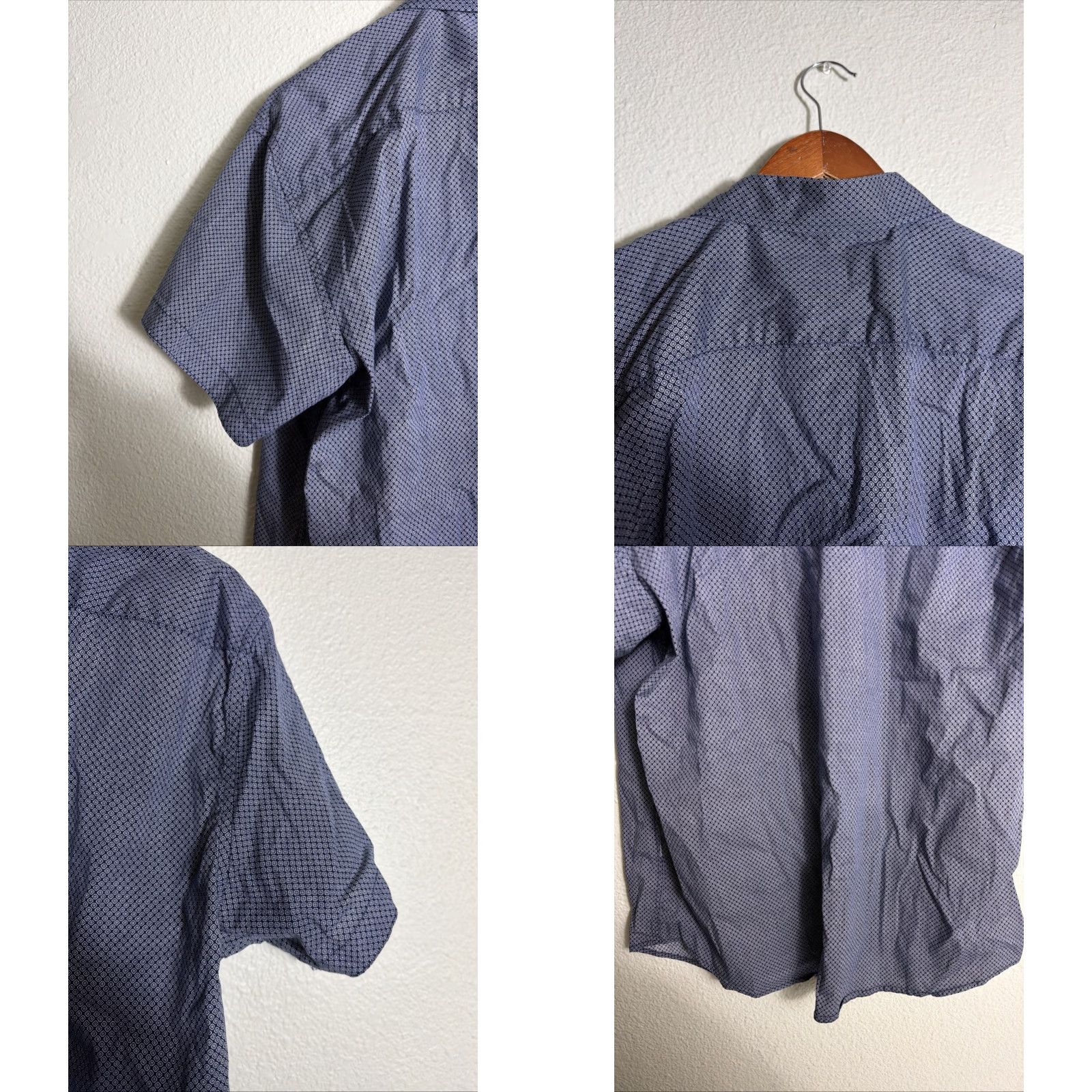 Vintage **Duchamp London Men's XL Blue Geometric Button-Up Shirt** User: Duchamp London Men's XL Blue Geometric Button-Up Shirt Size US 36 / EU 52 - 9 Thumbnail
