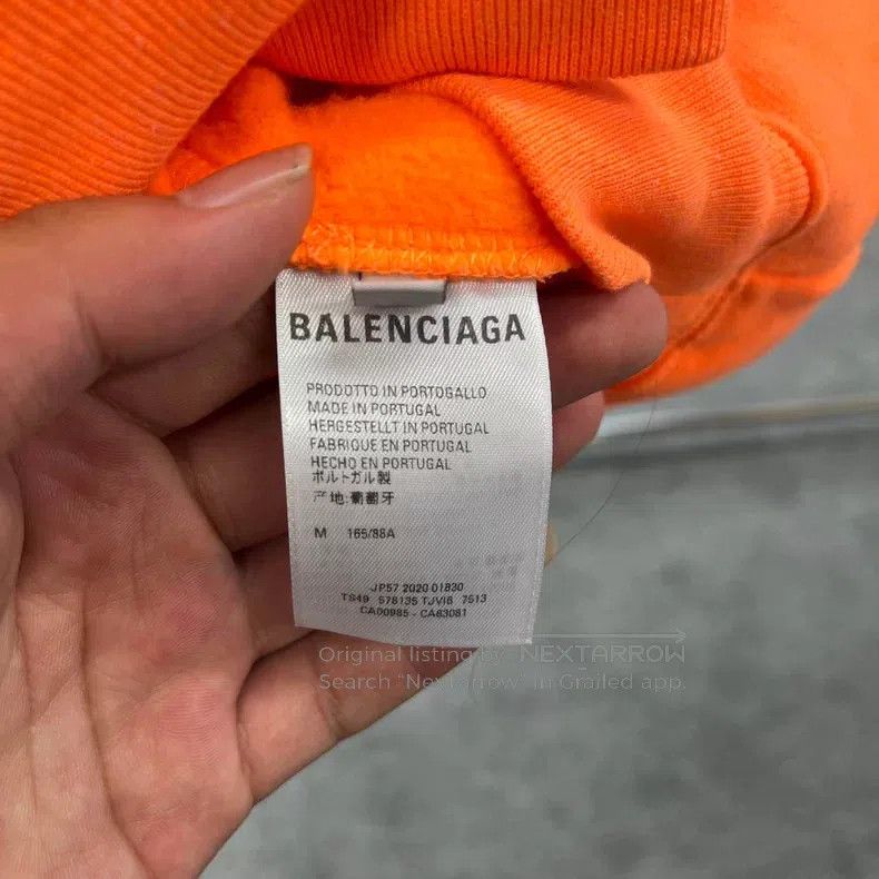 Balenciaga Balenciaga Orange hooded long-sleeve sweater with seven-co Size US M / EU 48-50 / 2 - 4 Thumbnail
