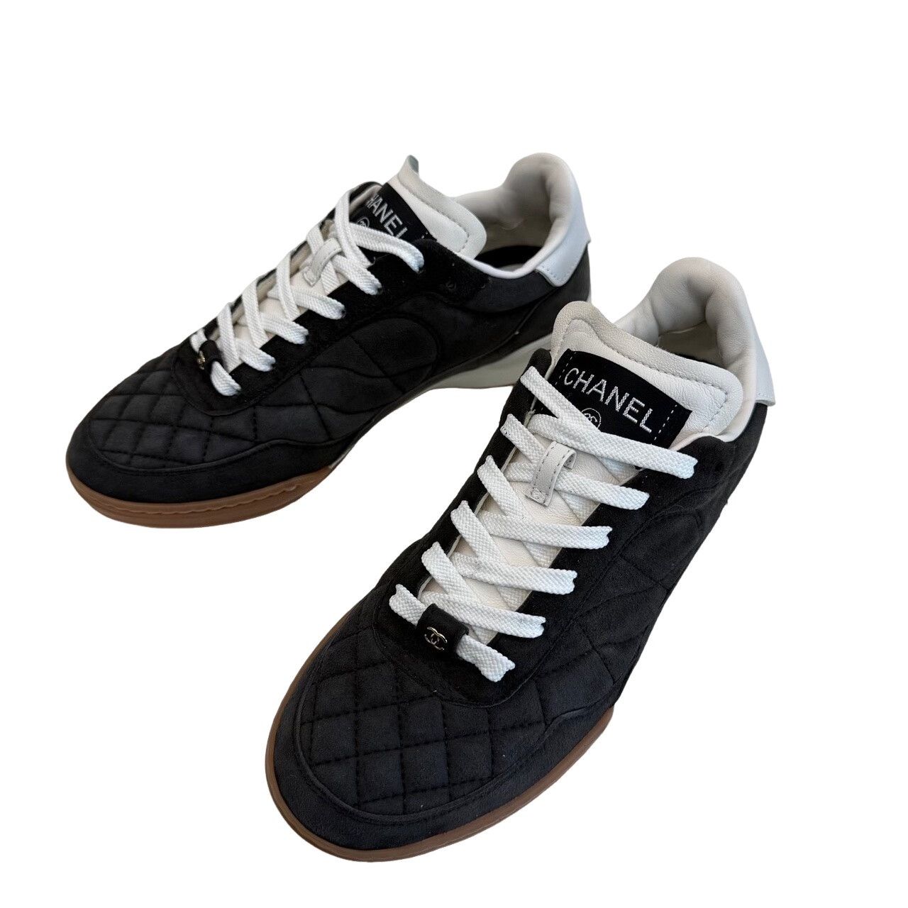 Chanel Chanel Quilted Suede Sneakers Size 36 Size US 5 / IT 35 - 1 Thumbnail