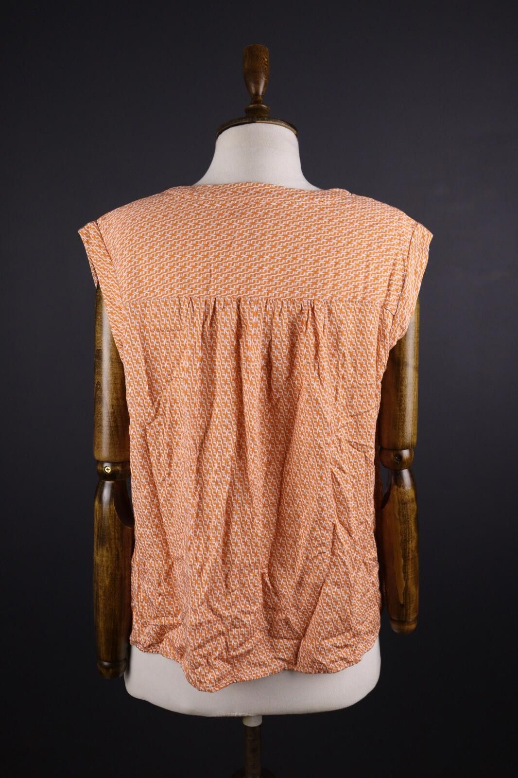 Designer Emily Van Den Bergh Orange All Over Top Shirt Size M Size M / US 6-8 / IT 42-44 - 7 Thumbnail