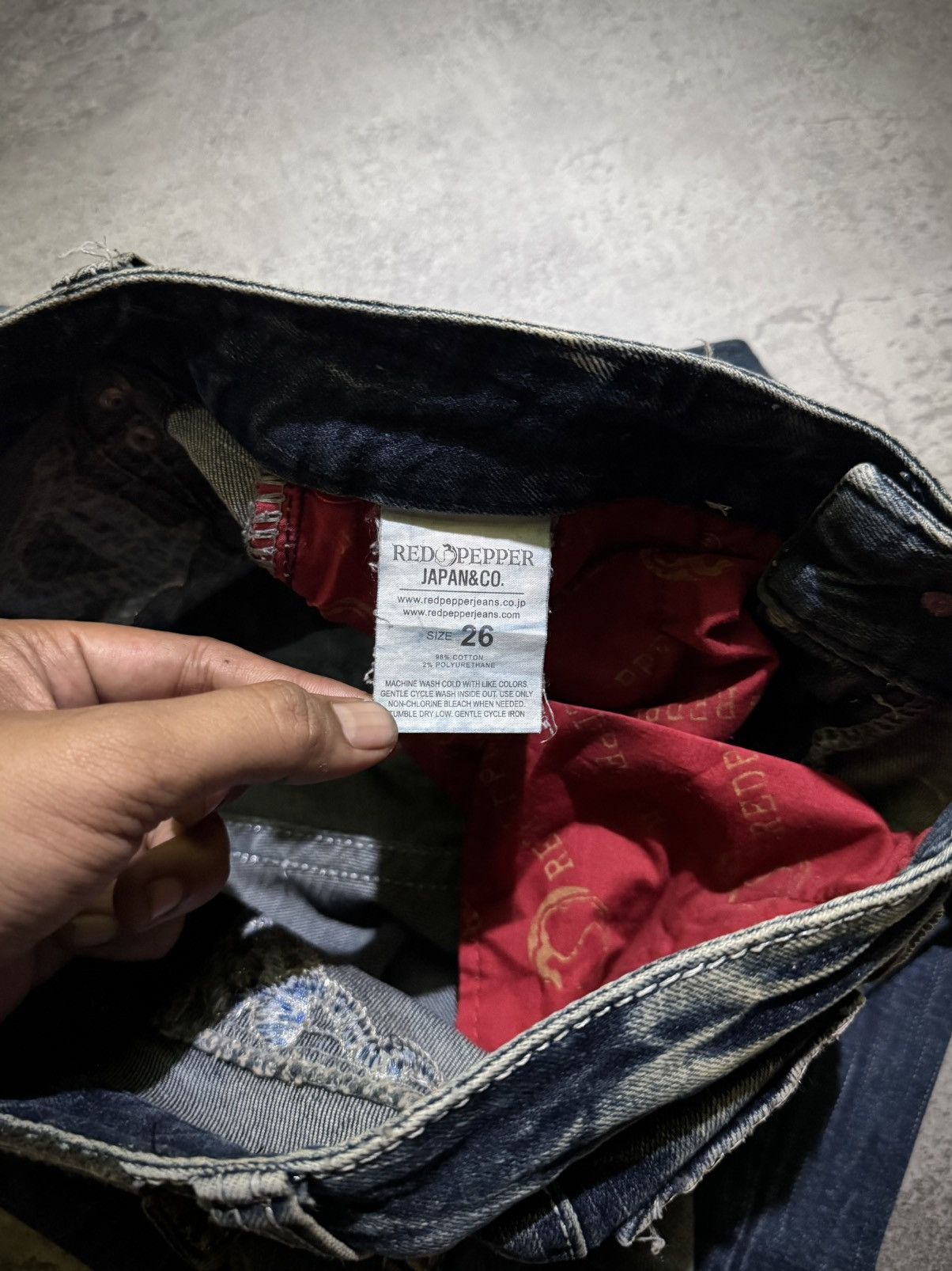 Hysteric Glamour Y2k Red Peppers skull studded ifsixwasnine bootcut jeans Size US 29 - 13 Thumbnail