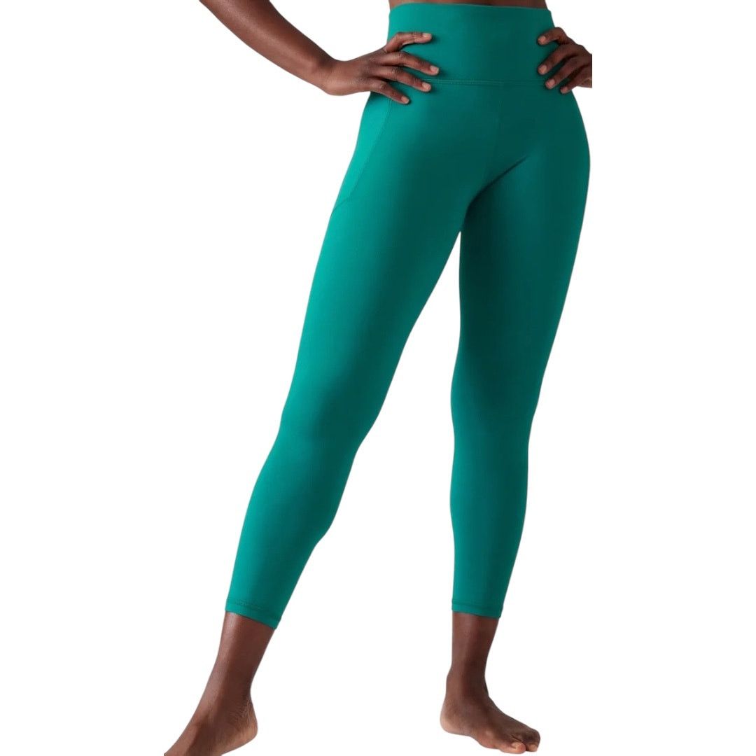 Athleta Athleta Salutation Stash 7/8 Tight UPF 50+ Emerald 2X Size 42" / US 20 - 1 Thumbnail