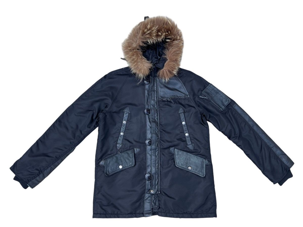 Le Grande Bleu (L.G.B.) HOUSTON N3B Style Racoon Fur Hybrid Lambhide Parka Jacket Size US M / EU 48-50 / 2 - 1 Thumbnail