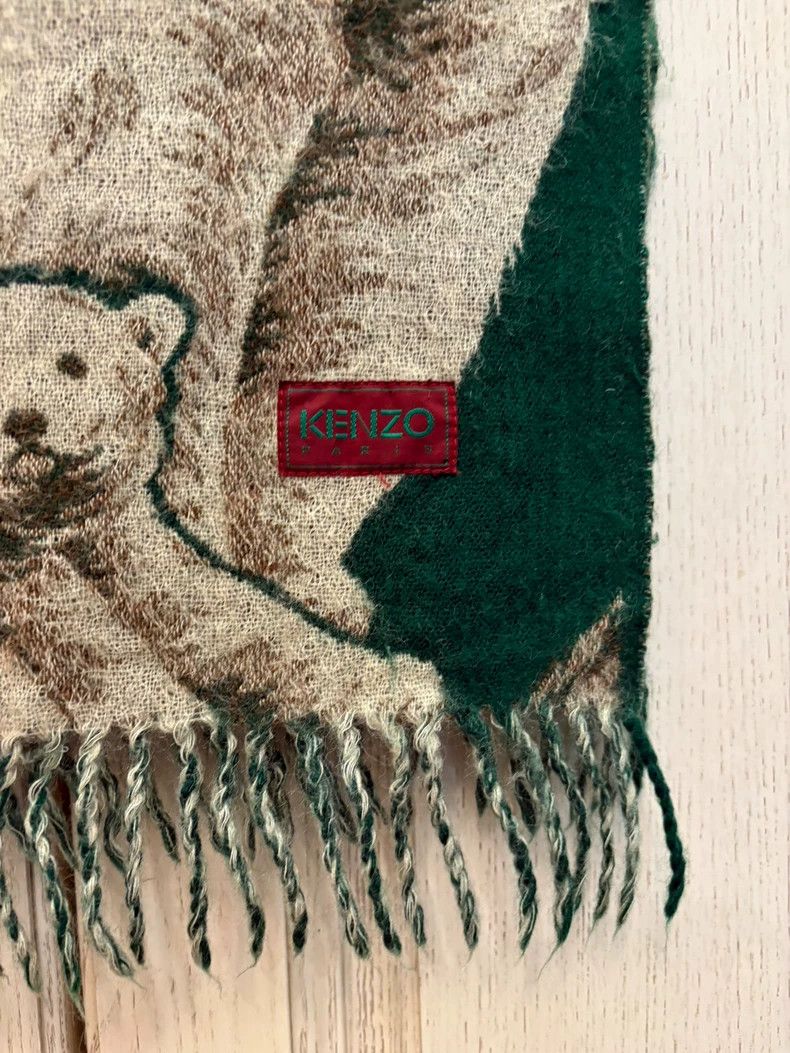 Kenzo KENZO Polar bear negative wool scarf Size ONE SIZE - 2 Thumbnail