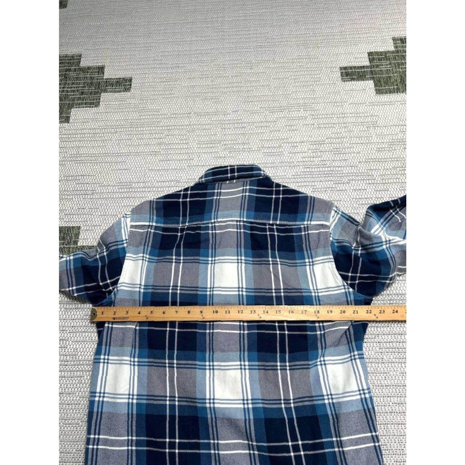 Bonobos Bonobos Shirt L Flannel Plaid Slim Fit Cotton Pockets Button Up Blue Casual Travel Mens Size US L / EU 52-54 / 3 - 5 Thumbnail