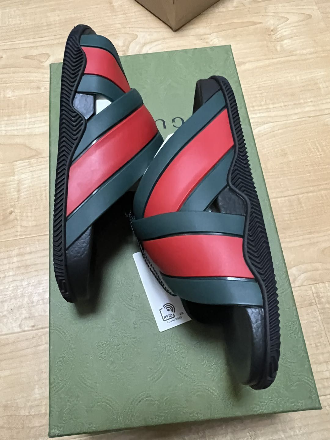Gucci Gucci Web Slide Black Rubber (Women's) Size US 7 / IT 37 - 7 Thumbnail