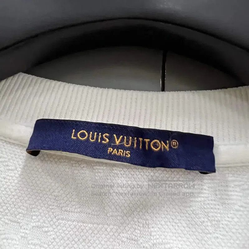 Louis Vuitton Louis Vuitton White Cotton Logo Short Sleeve T-Shirt . Size US L / EU 52-54 / 3 - 3 Thumbnail