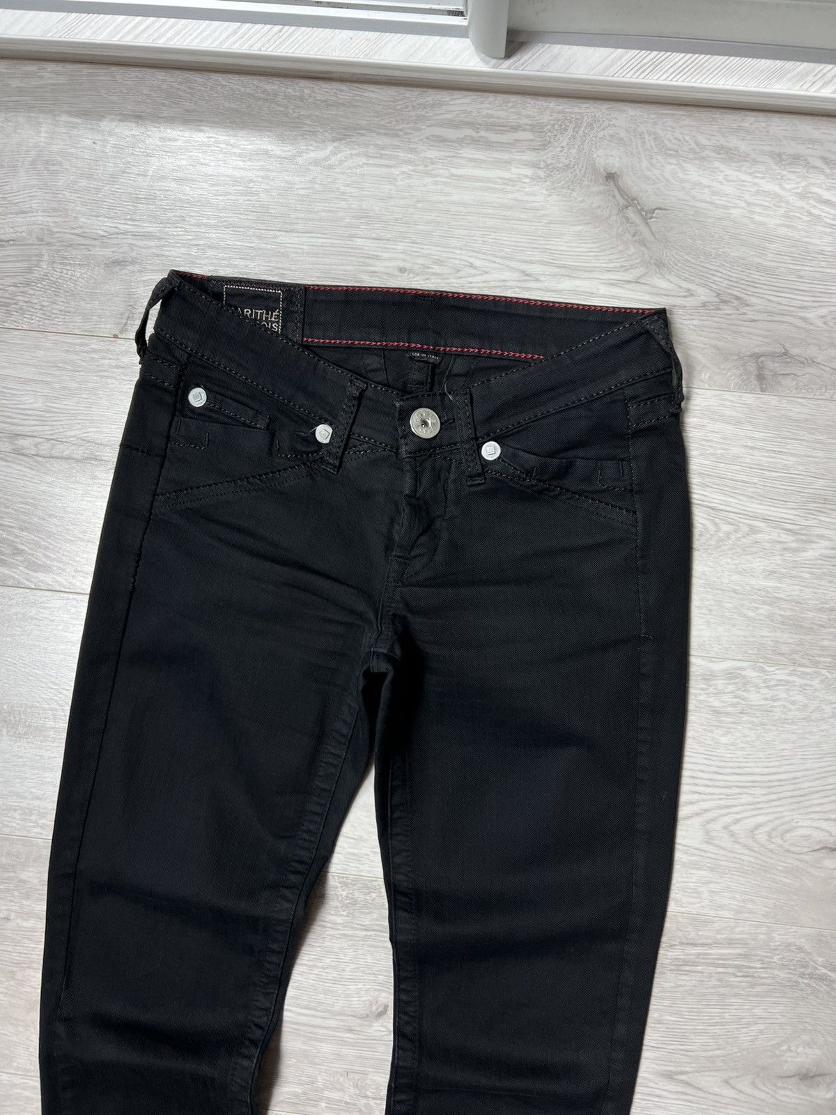 Marithe + Francois Girbaud Vintage Marithe Francois Girbaud Jeans Black Denim Pant MFG Size 27" / US 4 / IT 40 - 2 Thumbnail