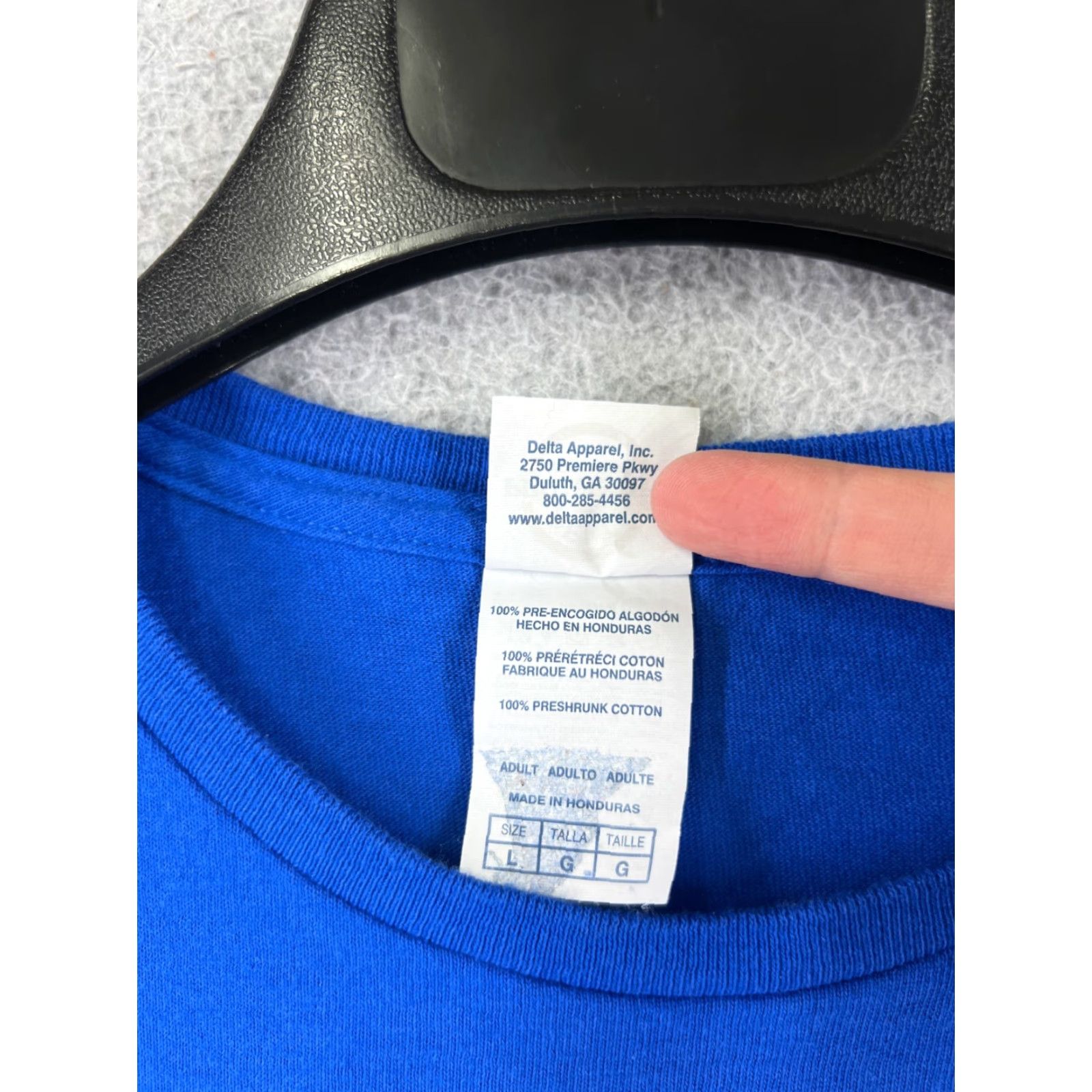 Delta Delta Basketball Shirt Women Large Blue Crew Neck Short Sleeve T-Shirt - 100% Cotton - Regular Fit - American Designer Theme - Womens Size L / US 10 / IT 46 - 4 Thumbnail