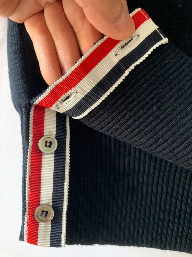 Thom Browne Thom Browne Blue and grey sweater Size US S / EU 44-46 / 1 - 5 Thumbnail
