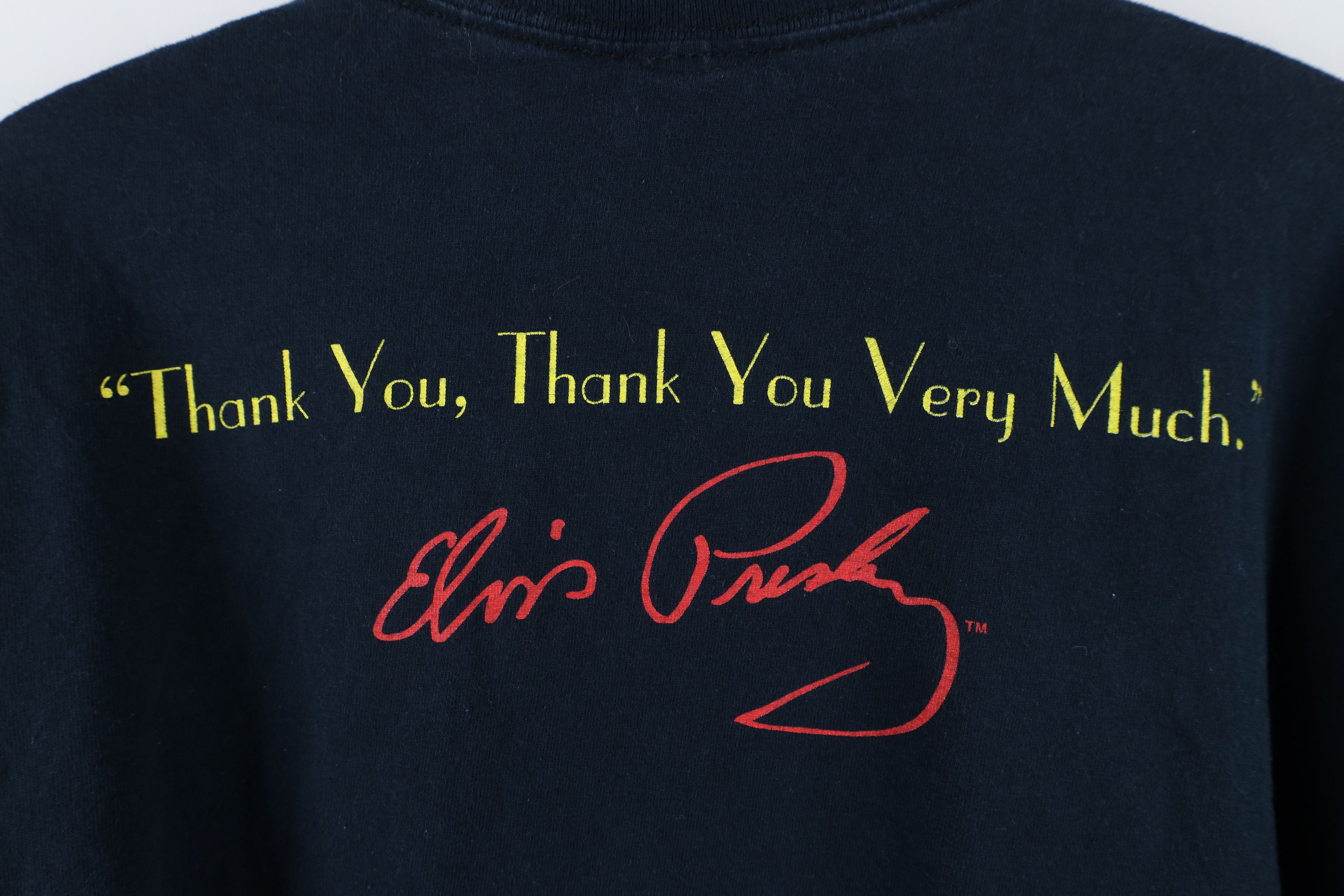 Vintage Vintage Y2K Welcome To Graceland Elvis Presley T-Shirt Black Size US XXL / EU 58 / 5 - 11 Thumbnail