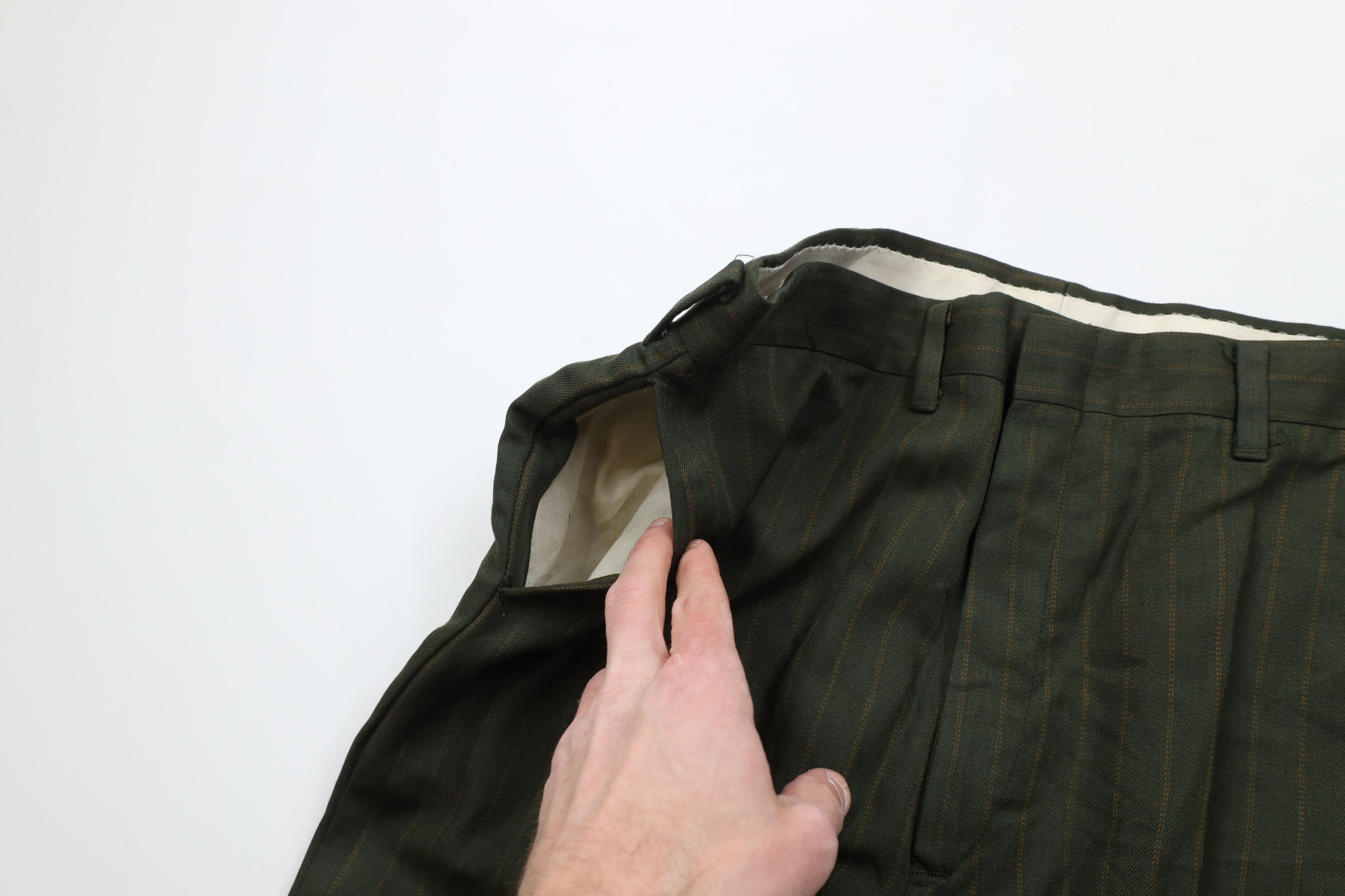 Vintage Vintage 50s Streetwear Blend Knit Striped Chino Pants USA Size US 36 / EU 52 - 9 Thumbnail