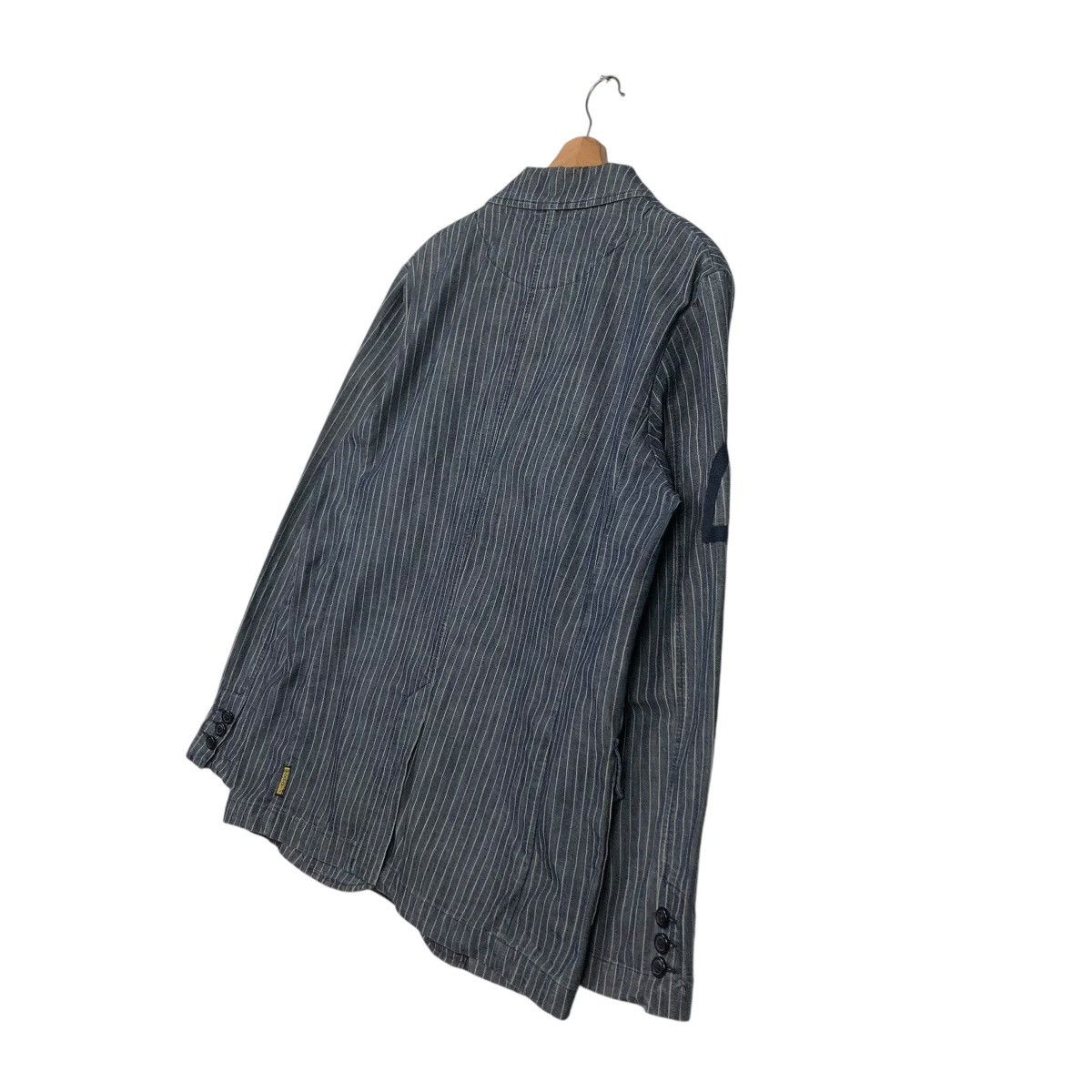 Vintage 🔥VINTAGE HICKORY CHORE WORKER JACKET ARMANI JEANS INDIGO Size US M / EU 48-50 / 2 - 12 Thumbnail