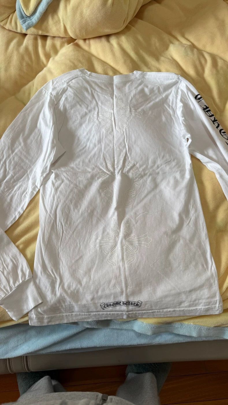 Chrome Hearts Chrome Hearts Chrome Hearts Long Sleeve T-Shirt White-2507 Size US M / EU 48-50 / 2 - 2 Thumbnail