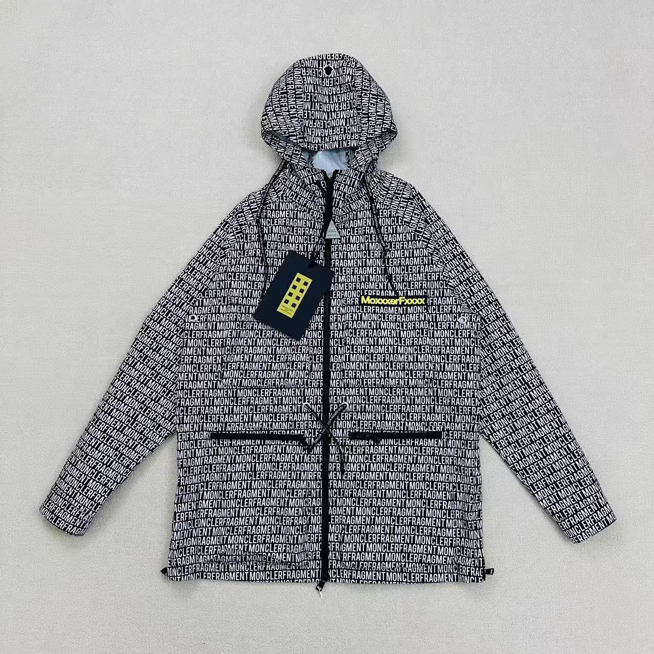 Moncler MONCLER New All Over Logo Shell Jacket 00 Size US XXS / EU 40 - 1 Thumbnail