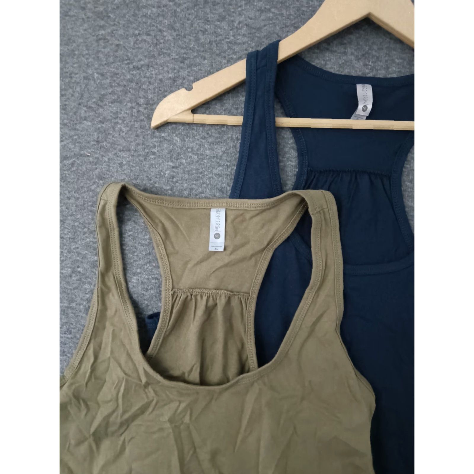 Next Level Next Level Women's Racerback Tank Top XL Blue/Olive 3-Pack Tank Womens XL Blue/Olive Racerback Tank Top Next Level Size XL / US 12-14 / IT 48-50 - 3 Thumbnail