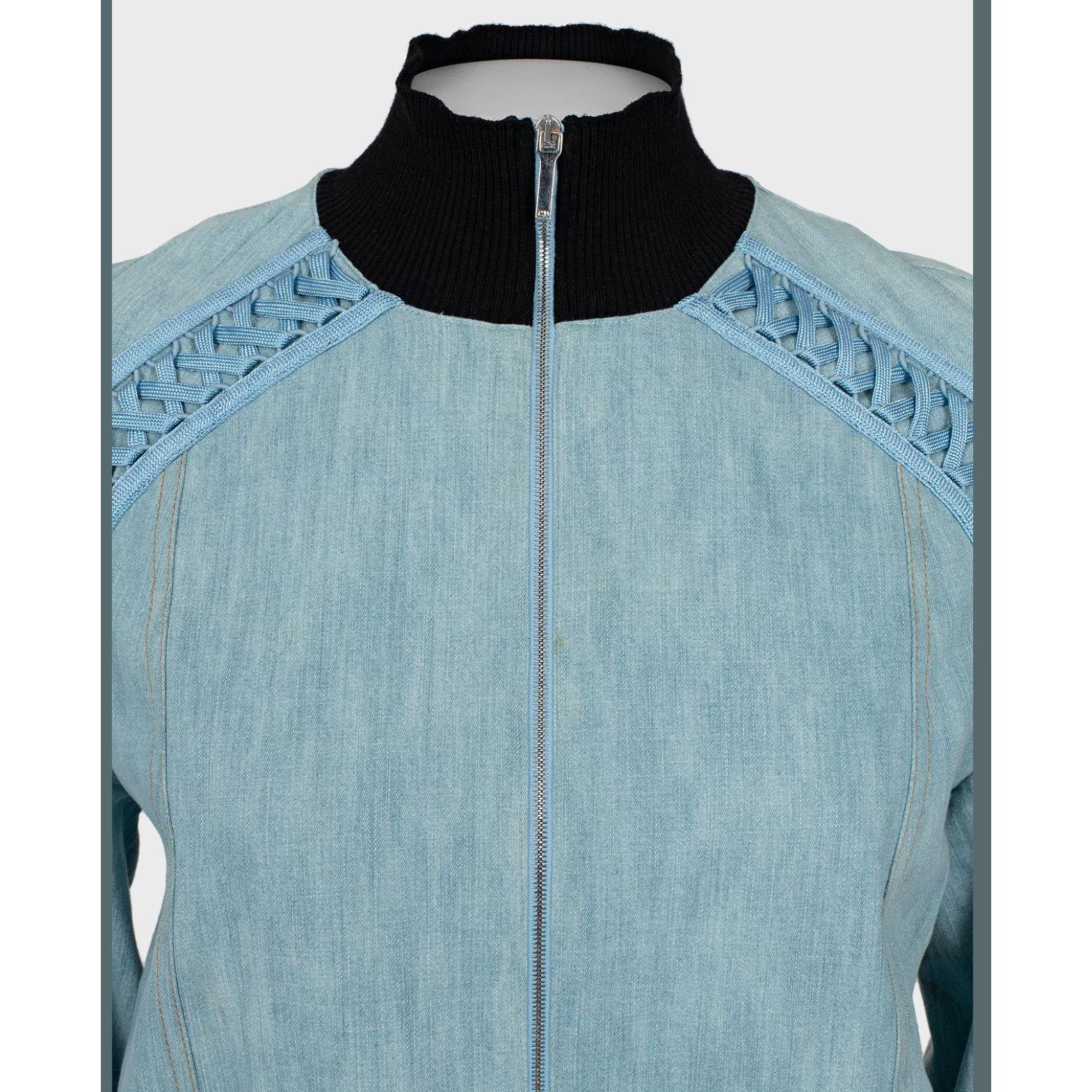 Dior Christian Dior Light Blue Cotton Jacket - Size 40 Size M / US 6-8 / IT 42-44 - 4 Thumbnail