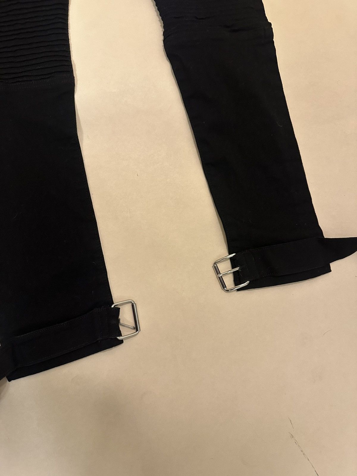 Other 1/1 Unreleased Sample Pleated Denim Biker Jeans Heavyweight Size US 34 / EU 50 - 3 Thumbnail