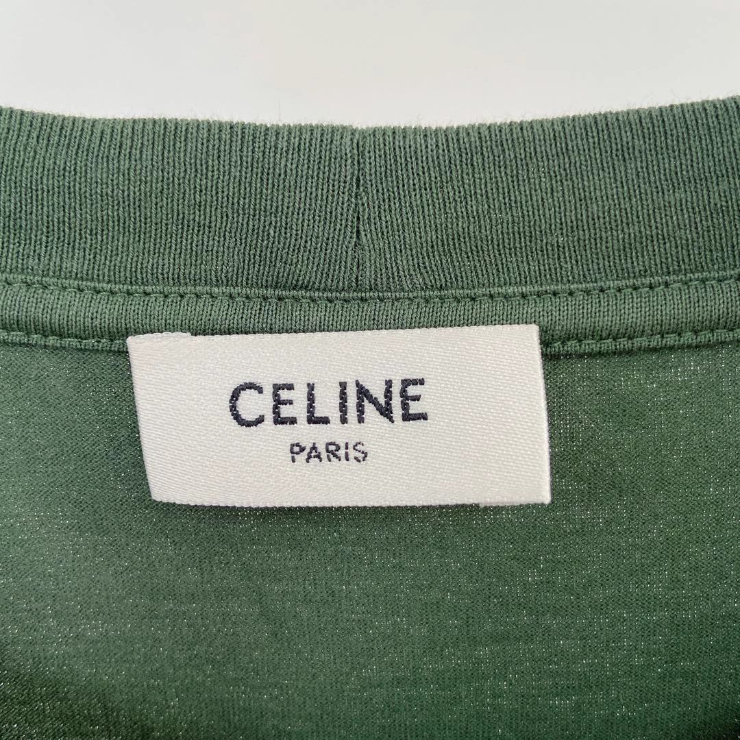 Celine Celine logo green t-shirt M 9315 Size US M / EU 48-50 / 2 - 6 Thumbnail