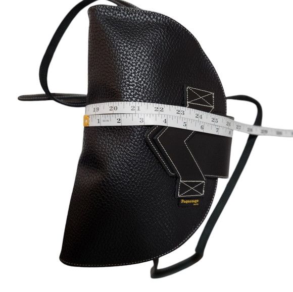 Vintage Paquetage leather women's black shoulder bag size OS black Size ONE SIZE - 6 Thumbnail