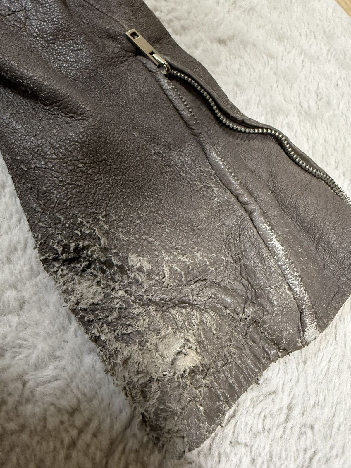 Rick Owens Rick Owens destroyed lamb skin leather jacket Size US XS / EU 42 / 0 - 8 Thumbnail