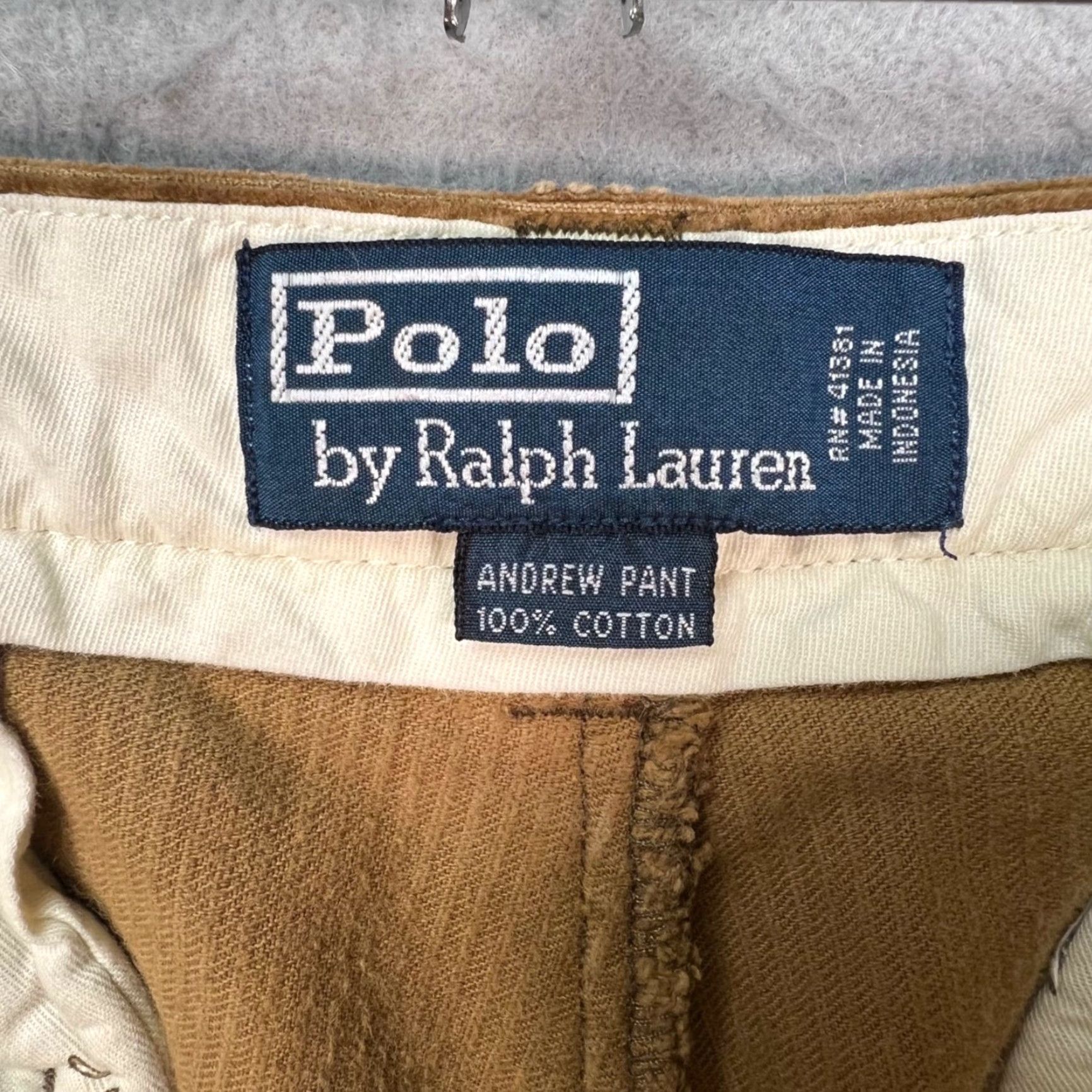 Polo Ralph Lauren Polo Ralph Lauren Mens Corduroy Pants 33 x 26 Andrew Camel Brown 7/10 Chino Straight Pocket Fall Winter Spring Casual Mens Size US XS / EU 42 / 0 - 3 Thumbnail